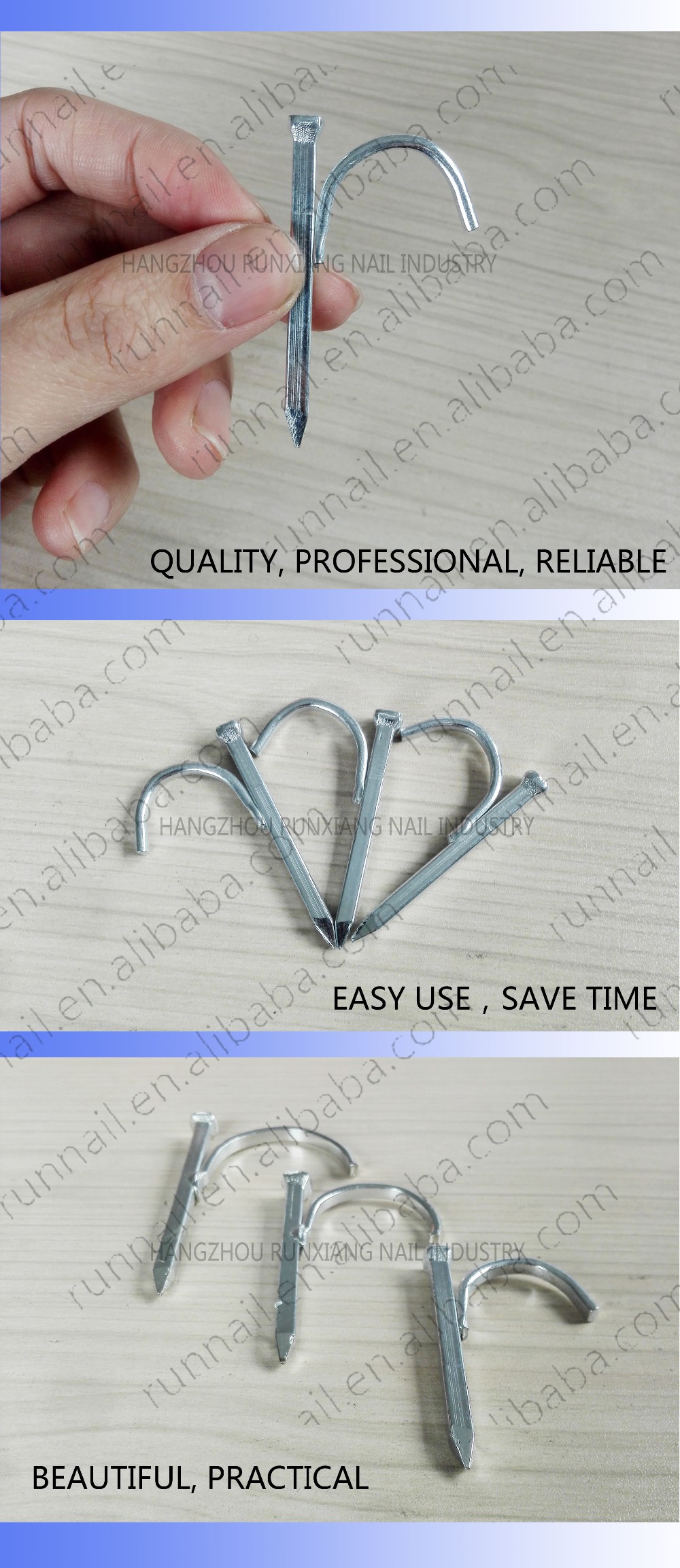 [20 Years] Steel Conduit Hook Nail / Steel Pipe Clip Nails / Steel Nail Strap