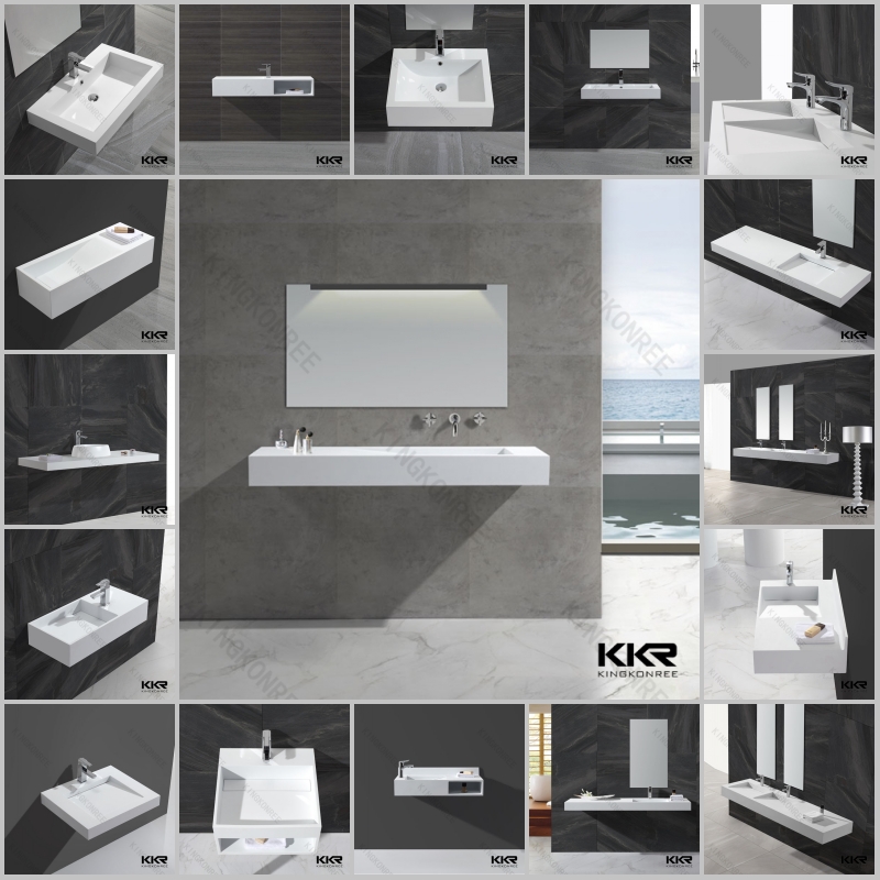 KKR artificial acrylic stone modern wall-hung basin