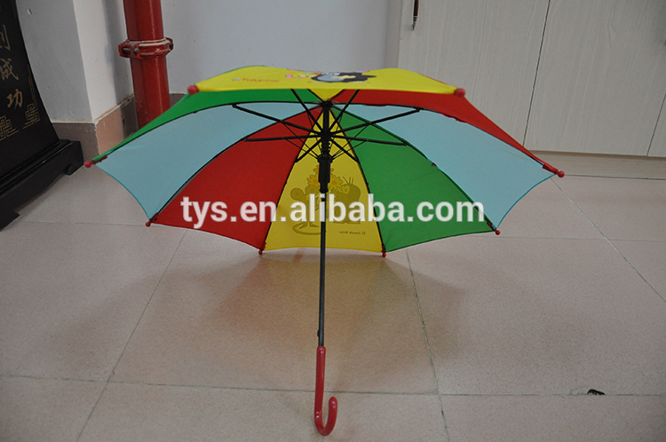 Cute 35cm Silkscreen Printing Safety Protection Rainbow Kids Umbrella