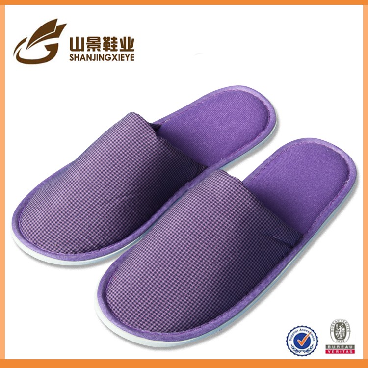 Open toe with embroidery logo newest hotel slippers
