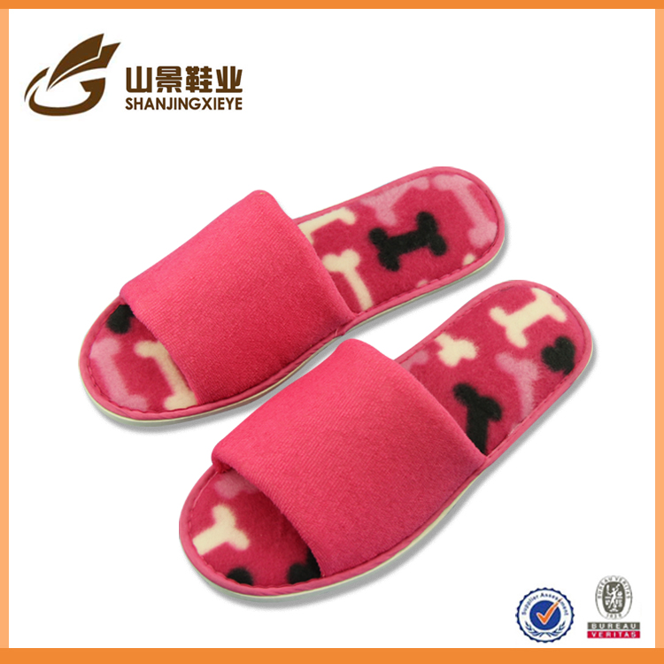 made in china EVA disposable cotton fabric hotel slippers