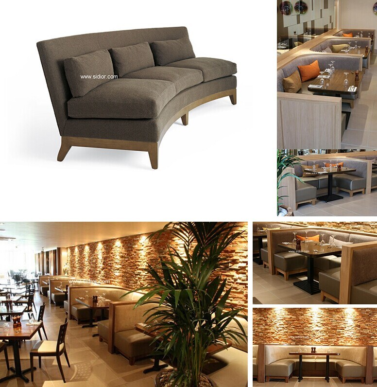 (SD-4001) Modern Hotel Restaurant Dining Furniture Wooden Booth Sofa