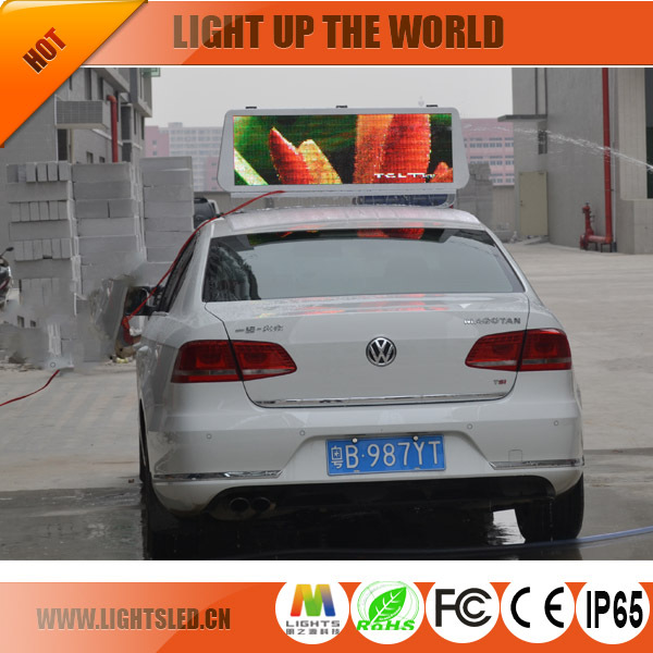 chinese p5  full color hot sales taxi roof signs for sale