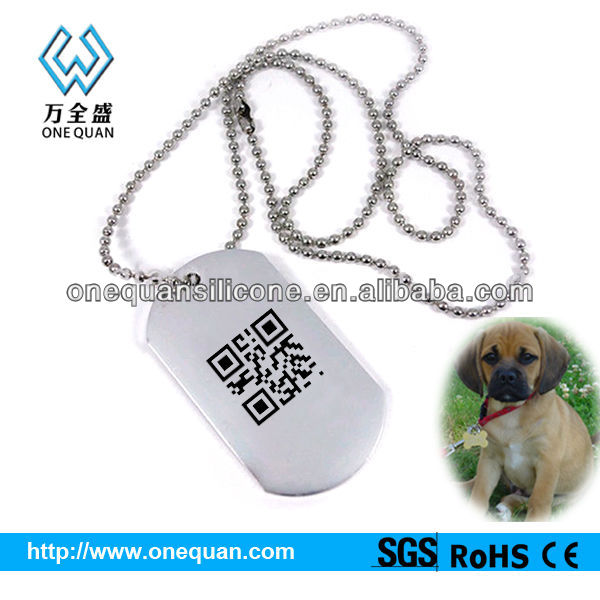 Dog tag/Metal qr code pet tag/Pet id tag with tracked "pls call my host"