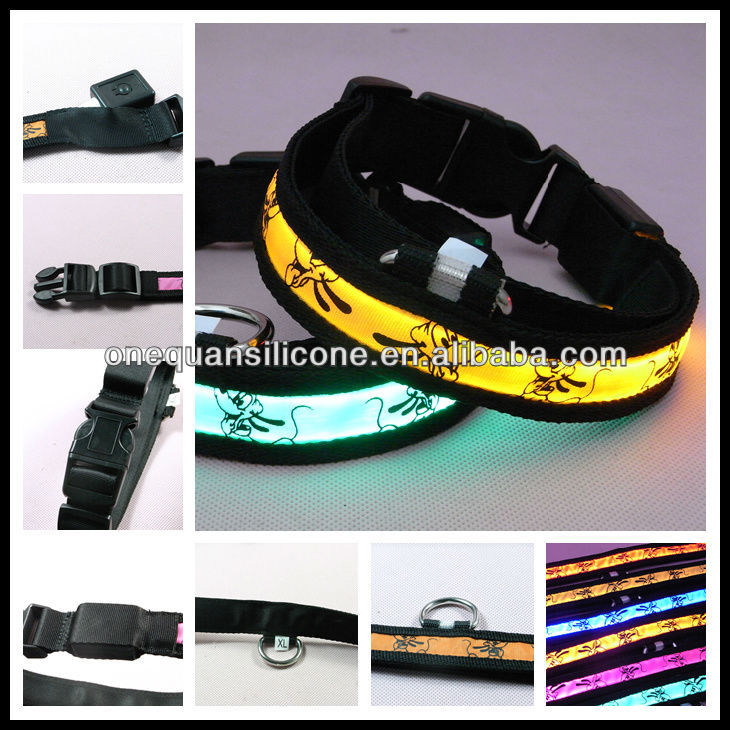cheap LED flash pet collar