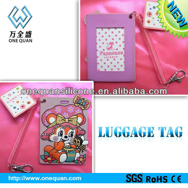 Fashion design silicone luggage tags color printing