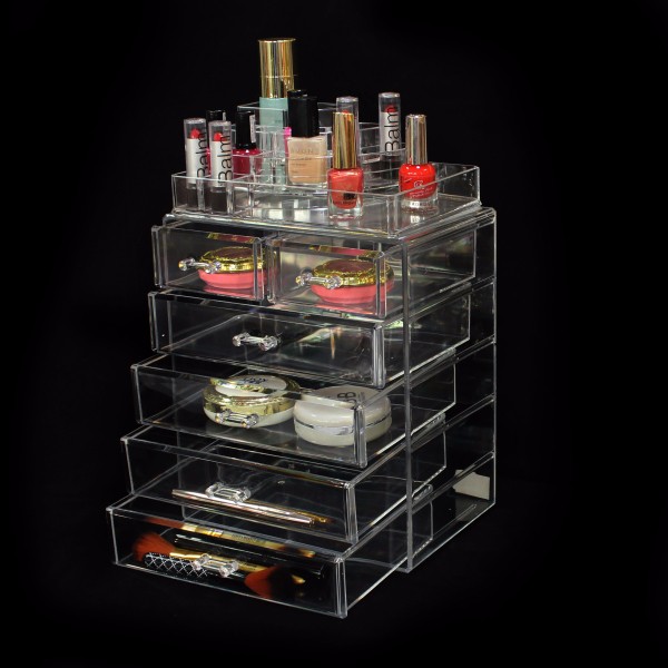 Wholesale 48 Slot Makeup Lipstick Display Holder Rack,Lip Balm Stand,Countertop Acrylic Rotating Lipstick Display Stand Supplier
