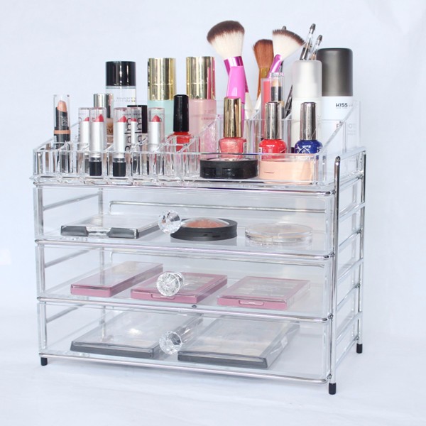 2 set metal frame acrylic makeup organizer.jpg