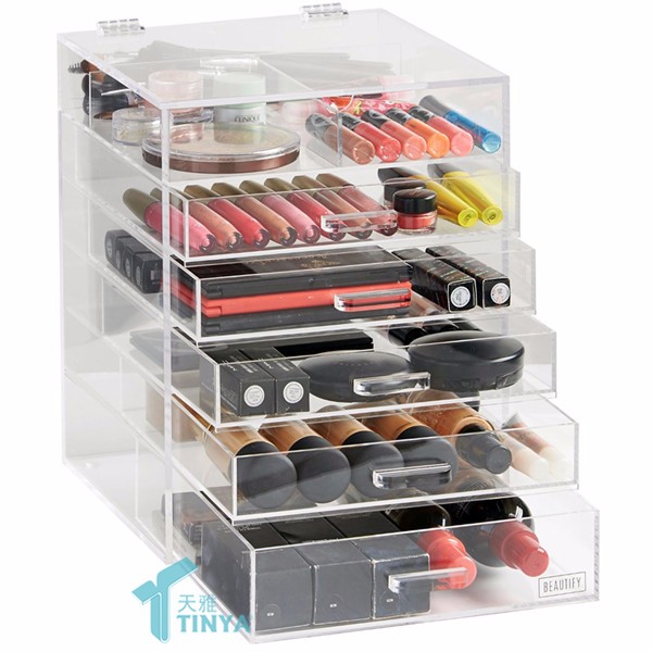 Wholesale 48 Slot Makeup Lipstick Display Holder Rack,Lip Balm Stand,Countertop Acrylic Rotating Lipstick Display Stand Supplier