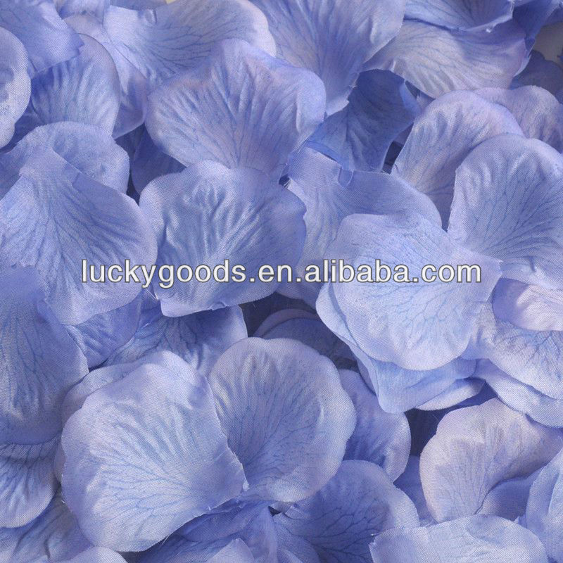 light blue craft silk flower petals