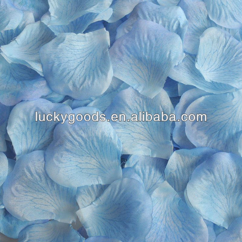 light blue craft silk flower petals
