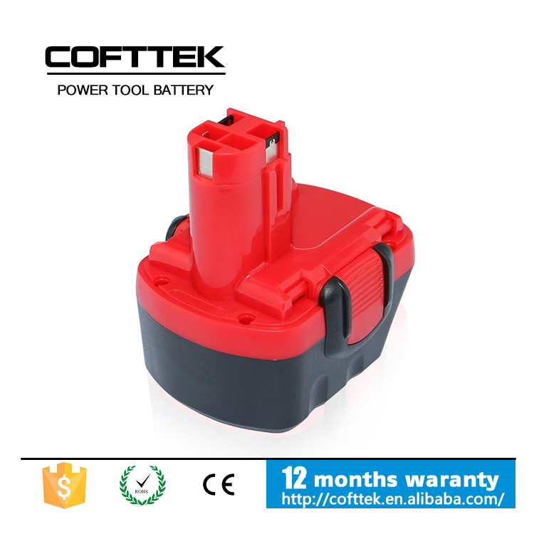 12V Bosh GSR replacement pod type cordless tool battery with 2.0Ah capacity NI-CD cells apply BAT043, 2607335692
