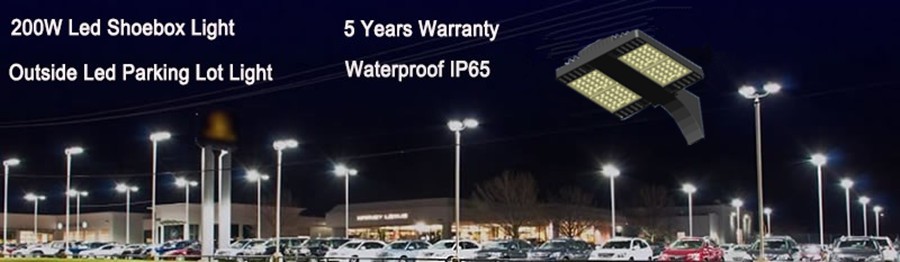 Good price led shoebox light module led parking lot lighting retrofit DLC UL 200watt led street light manufacturers
