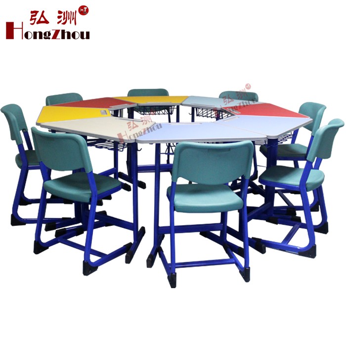 Guangzhou supplier round study tables school furniture