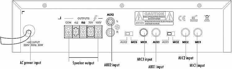 New pa system 35w 60w mini power mixer amplifier