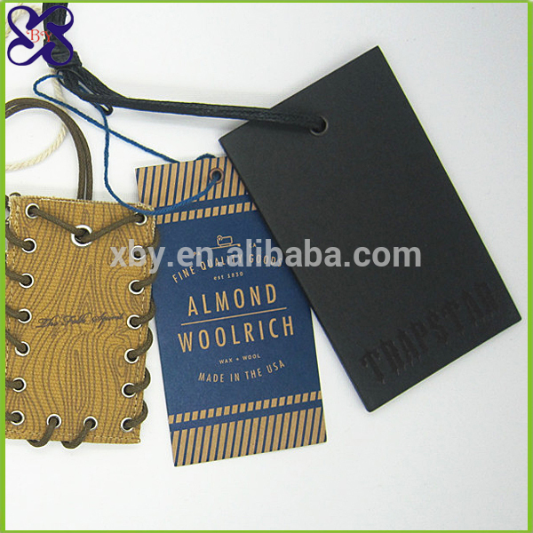 new china hang tag designs/garment hang tags